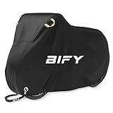 🚲 Anwendungsbereich: Die BIFY-Fahrradabdeckung ist für alle Arten von Fahrrädern, Mountainbikes/Rennwagen geeignet (große Größe: 200 x 75 x 110 cm, gut geeignet für die meisten Fahrräder bis zu einer Radgröße von 29 Zoll). Ideal für Mountainbikes, Strandkreuzer, Mopeds und Fahrräder mit Körben, Kindersitzen oder Gepäckträgern.