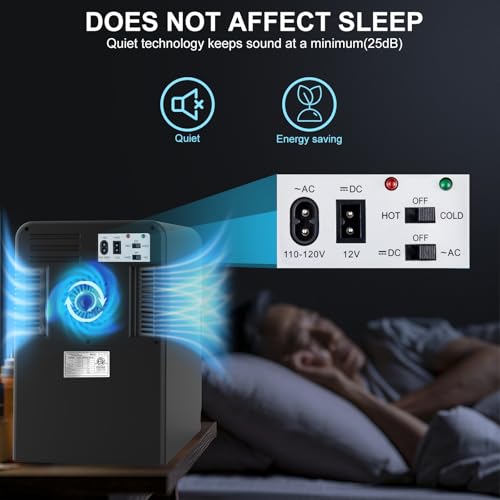 Loilat S-15 Liter Mini Fridge For Bedroom, Portable 110V Ac/12V Dc Power Small Mini Refrigerator For Office, Home, Car, Thermoelectric Electric Cooler And Warmer Tiny Fridge thumb #7