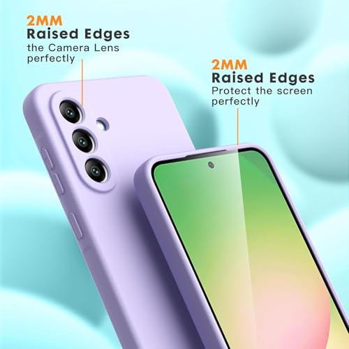 Image of DIZORO Microfiber Candy Case for Samsung A26 5G Smooth Touch Cushion Liquid Soft Silicone Gel Rubber Phone Cases Non-Slip Full Body Protective Shockproof Back Cover (Purple)