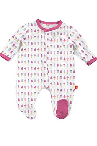 Image of Magnetic Me Footie Pajamas Soft Modal Baby Sleepwear with Quick Magnetic Fastener | Boys and Girls Sleeper Preemie-24 Months