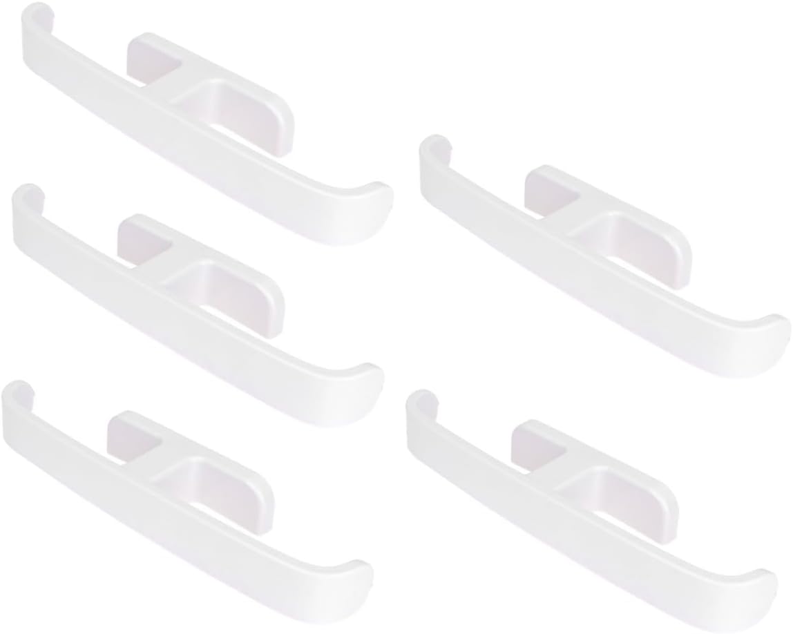5pcs Wall Mounted Slippers Organizer PP Hanging Shoe Rack White