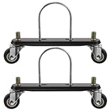 Kichvoe 2 poleas móviles para Calefactor: Repuesto de Rueda para radiador de Aceite - Soporte de polea móvil con Ruedas y Base para radiador eléctrico