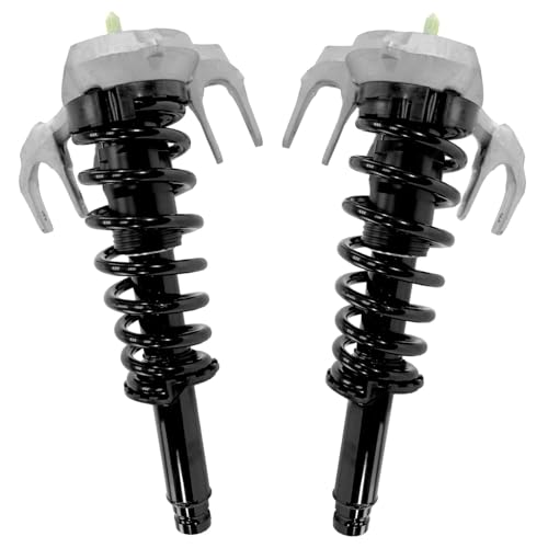 Image of Detroit Axle - AWD 8pc Front Struts Kit for 2008 2009 2010 2011 2012 2013 Cadillac CTS, 2 Complete Struts with Coil Spring 2 Sway Bar End Links 4 Inner Outer Tie Rod End Links Replacement Suspension