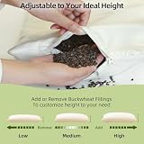 USlixury organic buckwheat pillow 14x20 with adjustable height, photo 5