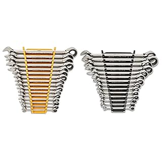 GEARWRENCH 30 Piece 12 Pt SAE/mm Ratcheting Combination Wrench Set| 86702