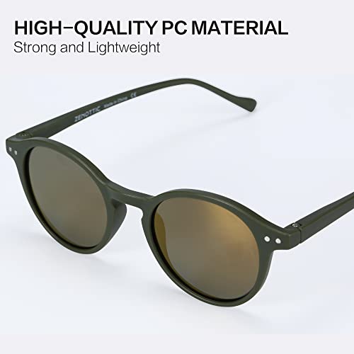 Zenottic MJ-GL-SG-RD-GY Polarized Round Sunglasses thumb #4