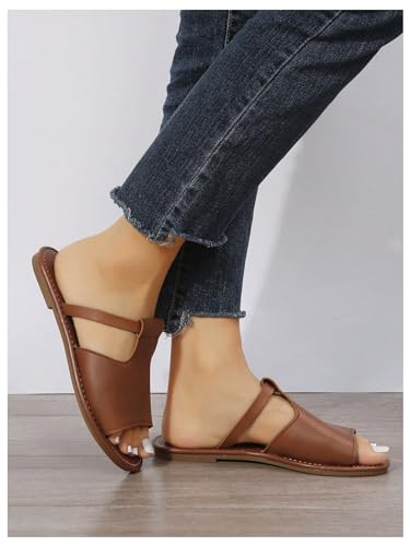 Image of Verdusa Women's Cut Out Slide Sandals Open Toe Summer Flat Sandals Outdoor Shoes