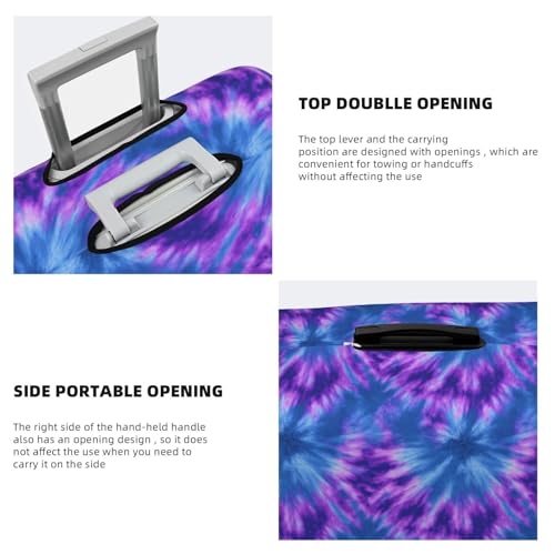 Blue And Purple Texture Elastic Travel Luggage Covers Dustproof Scratch-Resistant Suitcase Protector Fit 22-24 Inch3