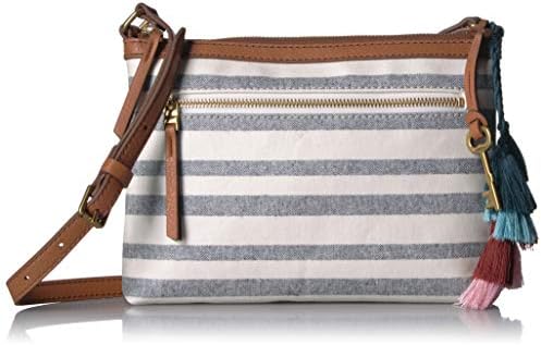 Fossil Fiona EW Crossbody Blue Stripe 