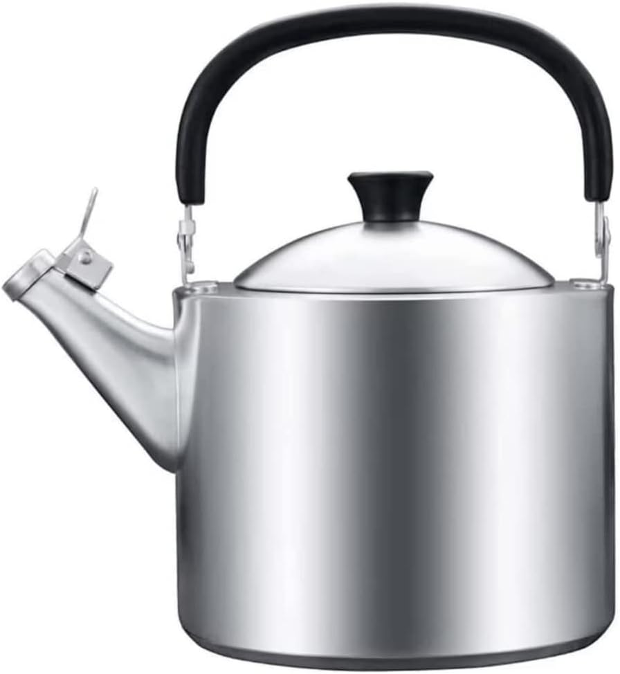 Stove Top Kettle Tea Kettle 304 Stainless Steel Kettle Stovetop Whistle Tea Kettle Anti-Scald Handle Fast Heating Water Kettle Boiler 3.5L Teapot for Gas Hob (Stee