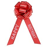 HCHENBOW Happy Birthday 14 Inch Big Red Bow,1Pcs Big Bow for Present,Big Gift Bow for Appliances,Bikes,Table Decorations and Party Events Decoration(red)