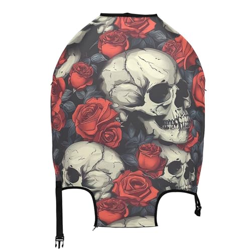 xigua Vintage Goth Skeletons Luggage Cover, High Stretch Fabric Zipper Closing Suitcase Protector Washable Travel Suitcase Cover Fits for 18-20 Inch Luggage2