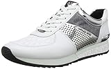  Michael Kors Mkors Allie Wrap Trainer, Zapatillas Mujer, Plateado (Wht/Silver 764), 40 EU
