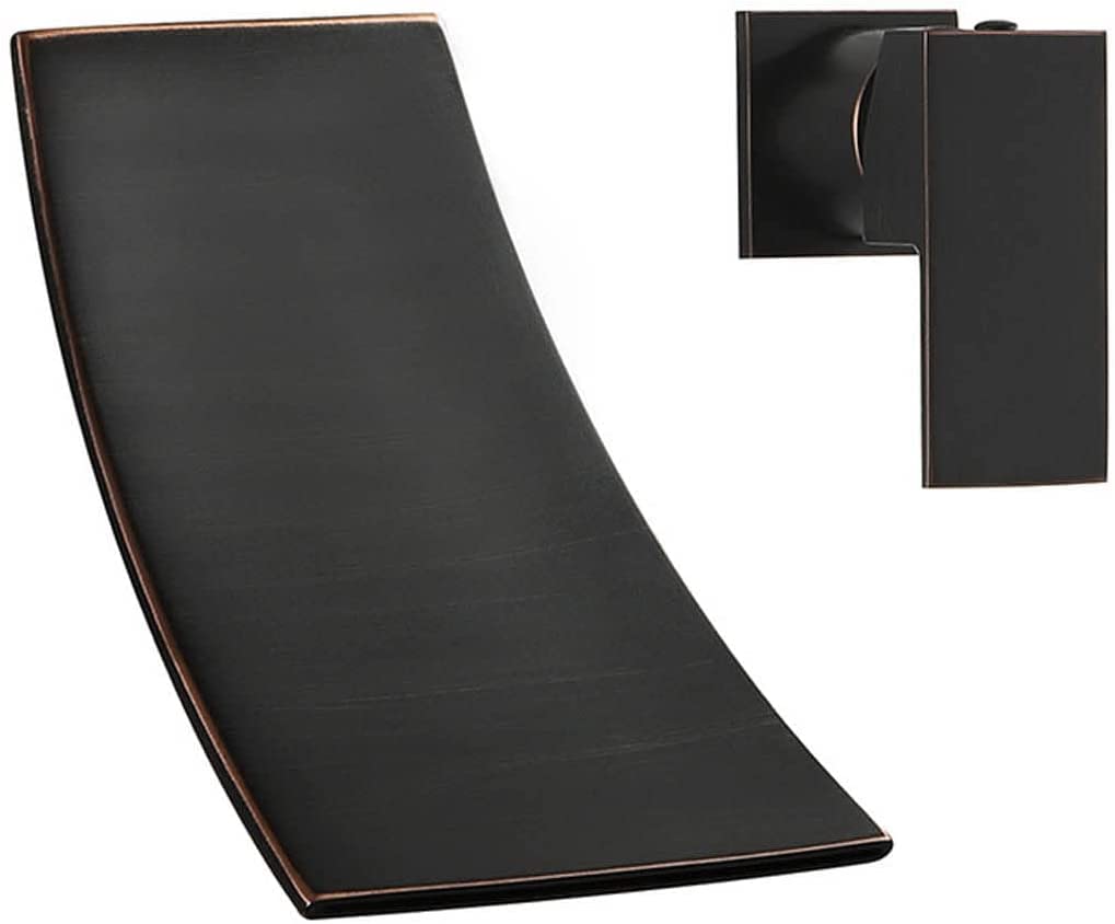 Ksunun Widespread Bathroom Faucet, Wall-Mounted Bathroom Faucets, Single Handle Bathroom Sink Faucet, Basin Mixer Tap, Vessel Sink Faucet, Vanity Sink Faucet, Waterfall Faucet for Bathroom Sink