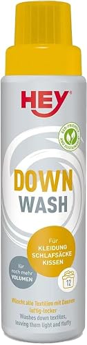 Produktbild SCHWEIZER EFFAX GMBH HEY Down Wash Waschmittel, Für Daunenbekleidung, Schlafsäcke, Kissen, 250 ml - Flasche 20752700