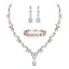 08-Necklace Earrings Bracelet Set-Clear Rose Gold-Tone