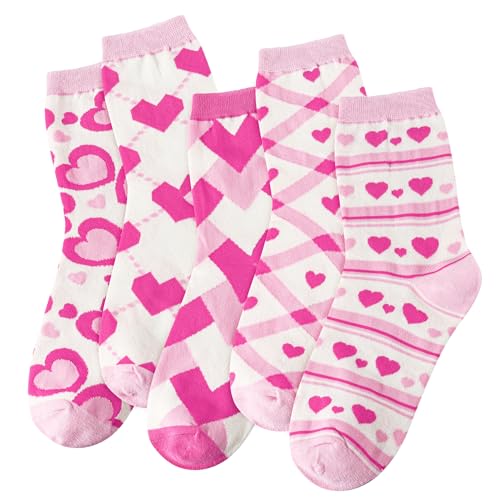 Jeasona Womens Love Heart Valentine Socks Galentines Valentines Day Gifts for Her Mom Wife Girlfriend Daughter Teens Girls Friends