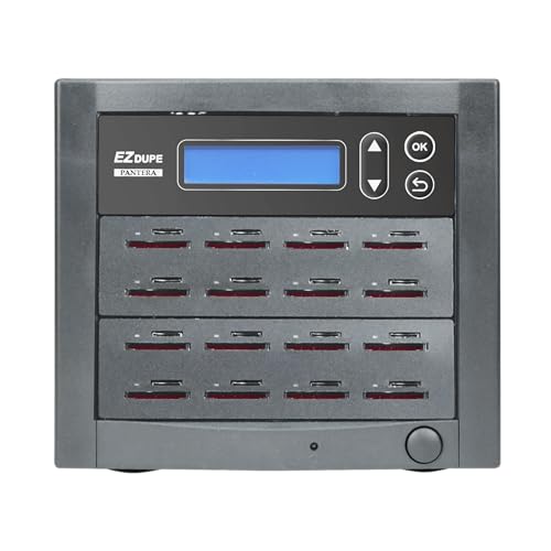 EZ DUPE SD- und microSD-Duplizierer – 1:15 Speicherkarten-Kombi-Kopierer und -Löscher 100 MB/s Hochgeschwindigkeit (Pantera-Serie)