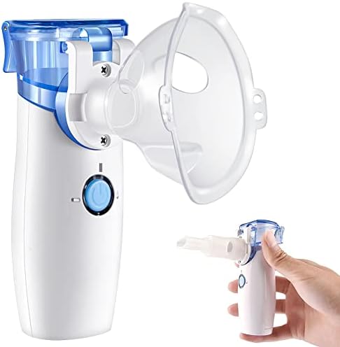 Portable Mesh Nebulizer - Handheld Nebulizer for Cough, Portable Personal Cool Mist Steam Inhaler for Sinus Cold,Kids Adults Use