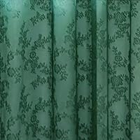 Amazon｜Deeproveダークエメラルドグリーンレースシアーカーテン長さ84