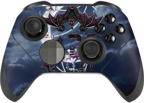 Skinit Decal Gaming Skin Compatible with Xbox Elite Wireless Controller Series 2 - Officially Licensed Sarah Richter Gothic Moon with Bats and Flowers by Sarah Richter Design