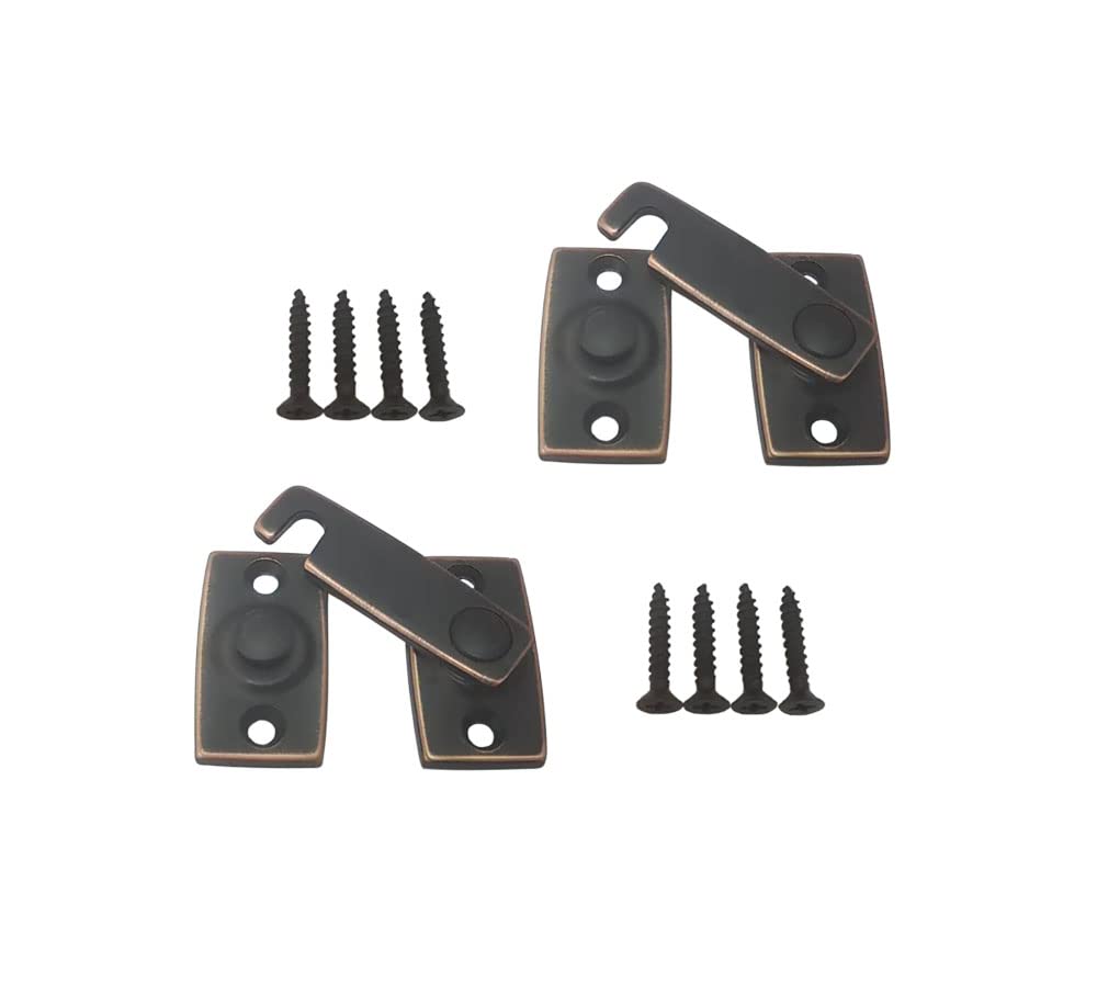 QCAA Lot De 2 Barres D'obturation/loquet De Porte En Laiton