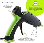 Surebonder Hot Glue Gun and Glue Sticks, Full Size 100W Dual Temperature Hot Glue Gun with 20 All Purpose Glue Sticks, 30 Minute Auto-Shut-Off, Black