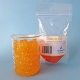 Alquera Boules de Gel. Perles d'eau Hydrogel pour Décoration et Plantes 100g (Orange)