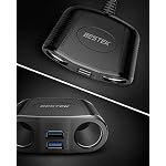 BESTEK 150W 2-Socket Car Cigarette Lighter Splitter with Dual USB - Image 5