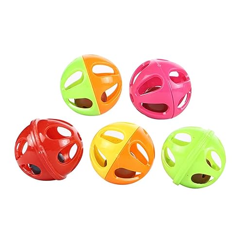 TOYANDONA 50pcs Cat Bell Balls for Cats Fun Teaser Balls to Engage Curiosity and Prevent Scratching Random Colors Random Color