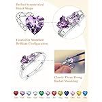 Custom4U Personalized 1-4 Birthstone Rings for Women Promise Rings for Her Sterling Silver Mothers Ring Customized Cubic Zirconia Stones Wedding/Valentine's Day/Mother's Day Jewelry Gift for Mom Wife - Image 5