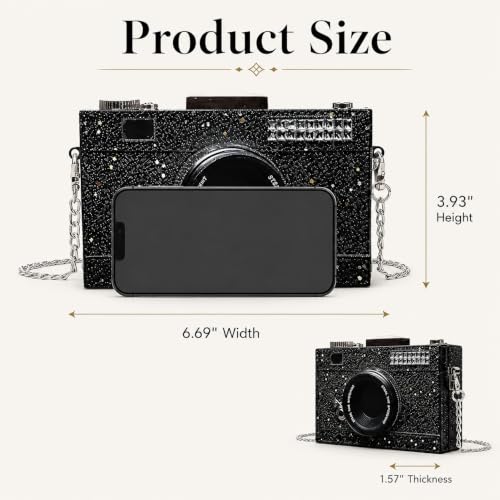 Image of QZUnique Women's Camera Shaped Casual Cross body Shoulder Handbag Purse