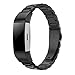 Simpeak Correa Compatible con Fitbit Charge 2 (5.5-8.1 Pulgadas), Correa de Acero Inoxidable Reemplazo Wristband Pulseras de Repuesto Bandas Compatible con Fitbit Charge 2 Fitness,Negro