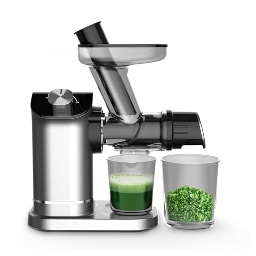 Keplin Slow Masticating Juicer – Cold Press Juicer Machine with 7-Stage Auger for High Juice Yield, Nutrient Retention, Quiet Motor, Easy to Clean & Compact Design – 2.12kg – Black (Grey)