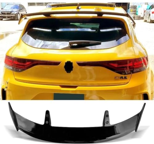 Image of AUTO Universal Rear Spoiler for Cars | ABS Racing Wing | Roof /Trunk Lid Mounted Aerodynamic Spoiler | Black Exterior Tuning Accessory for Sedan, SUV & Hatchback | Sporty Performance Style