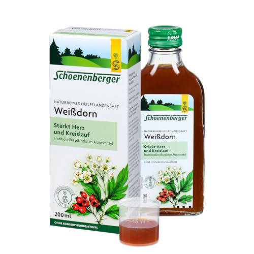 Für ein starkes Herz und stabilen Kreislauf - natürlich und effektiv - Schoenenberger Heilpflanzensaft Weißdorn - bio - 200ml