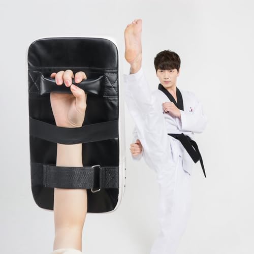 WUWEOT 2-in-1 Boxhandschuhe Kickpack Set, Boxhandschuhe Fokus-Pads und Taekwondo-Kick-Schild, verstellbares weiches Schild, langlebige Trainingspads Set für Boxen, Kickboxen, Karate, Muay Thai, MMA