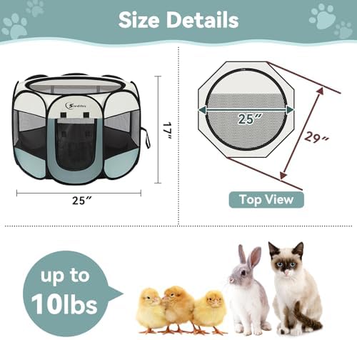 Dog Cat Playpen — top-down angle highlighting key features