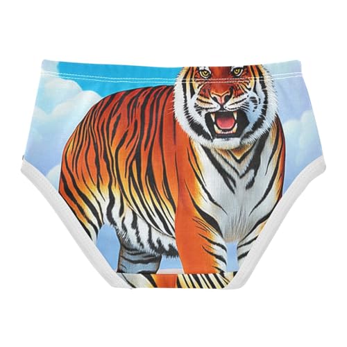 Pattern Girls Underwear Toddler 2t Cotton Panties for Girl Cool Tiger Blue Kids Briefs Undies2