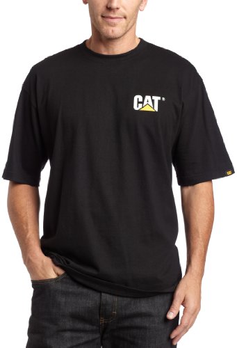 Caterpillar Men's Big and Tall Trademark T-Shirt (Regular and Big & Tall Sizes), Black, Large