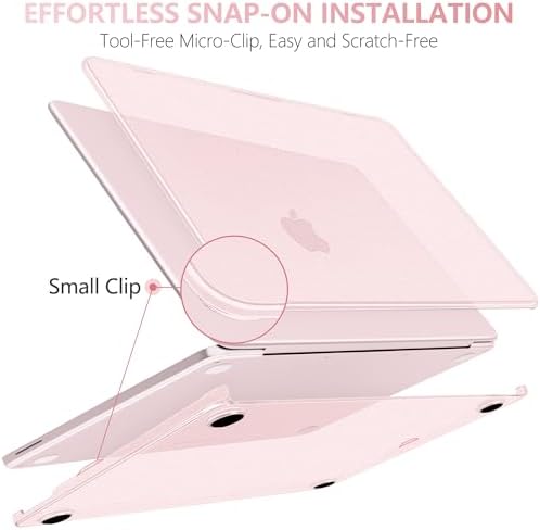 Batianda CrystalMist Case for MacBook Neo 13 Inch 2026, Frosted Blush — view 5