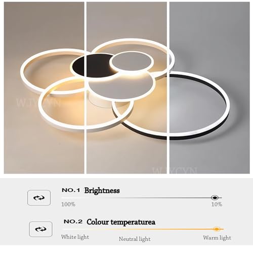 Plafonnier moderne à télécommande pour illuminer la chambre et le bureau - 4