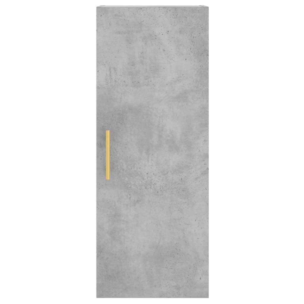 Générique Bufet wysoki szary betonowy 34,5 x 34 x 180 cm, szafka do przechowywania z drewna inżynieryjnego z metalowymi drzwiami i nogami, duża przestrzeń do przechowywania do organizacji codziennych