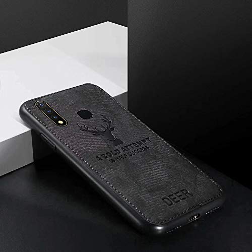 Image of REALCASE Realme 3 Pro Back Cover Case Stylish | Deer Fabric 3D Full Protective Side Grip Bumper | Shock Proof Case Back Cover for Oppo Realme 3 Pro (Black)