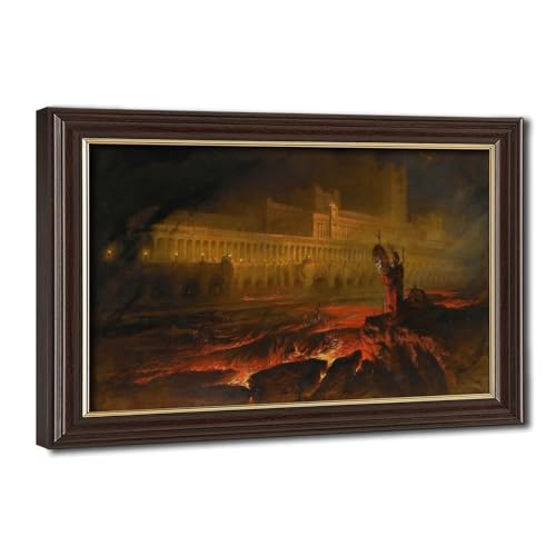 Pandemonium Louvre 1841 John Martin tableau de maître toile tendue nostalgie