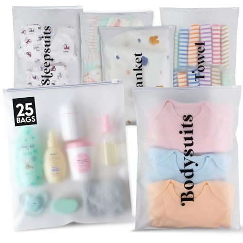 RasGo Baby Hospital Maternity Organiser Bags Pack of 25 | Hospital Bag Essentials for Mum and Baby | Maternity Bag Organiser Pouches for Labour Essentials