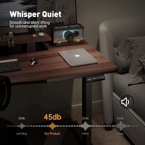 Image of Standing Desk Frame, Ergonomic Stand Up Desk Base Workstation with Cable Management Tray, Headphone Hook for Home Office