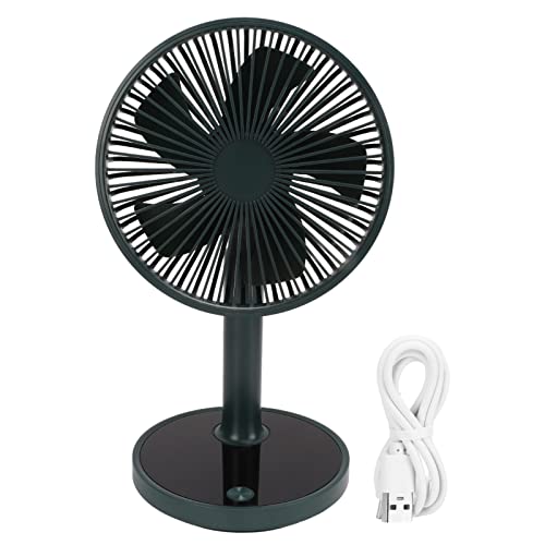Multifunctional USB Desktop Fan - 4 Adjustable Speeds, Low Noise, Portable Table Fan for Home, Office, and Outdoor Camping(Green)