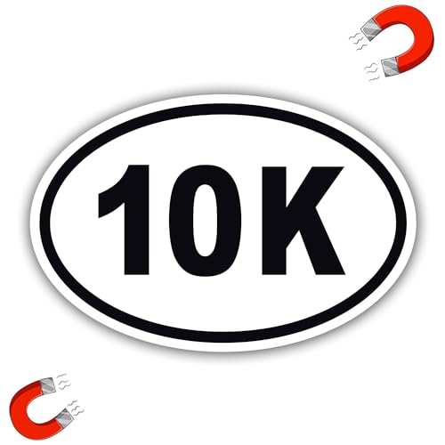 Image of 10K Marathon Black Magnet Decal, 4x6 Inches, Heavy Duty Automotive Magnet for Car Truck SUV