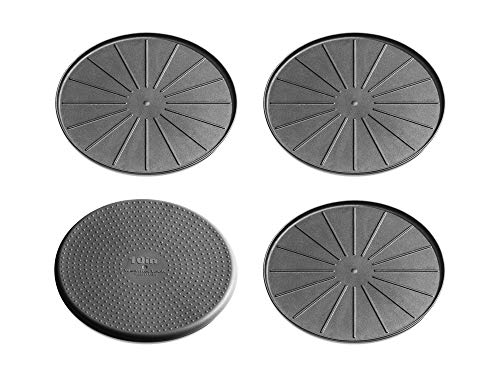 WeatherTech 10" Coasters for Home Surfaces, Anti-Skid, No-Slip knibs - Set of 4, Black - (8A10CSTBK)